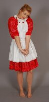 ANNALENA PVC Dress with Apron & Ruffles